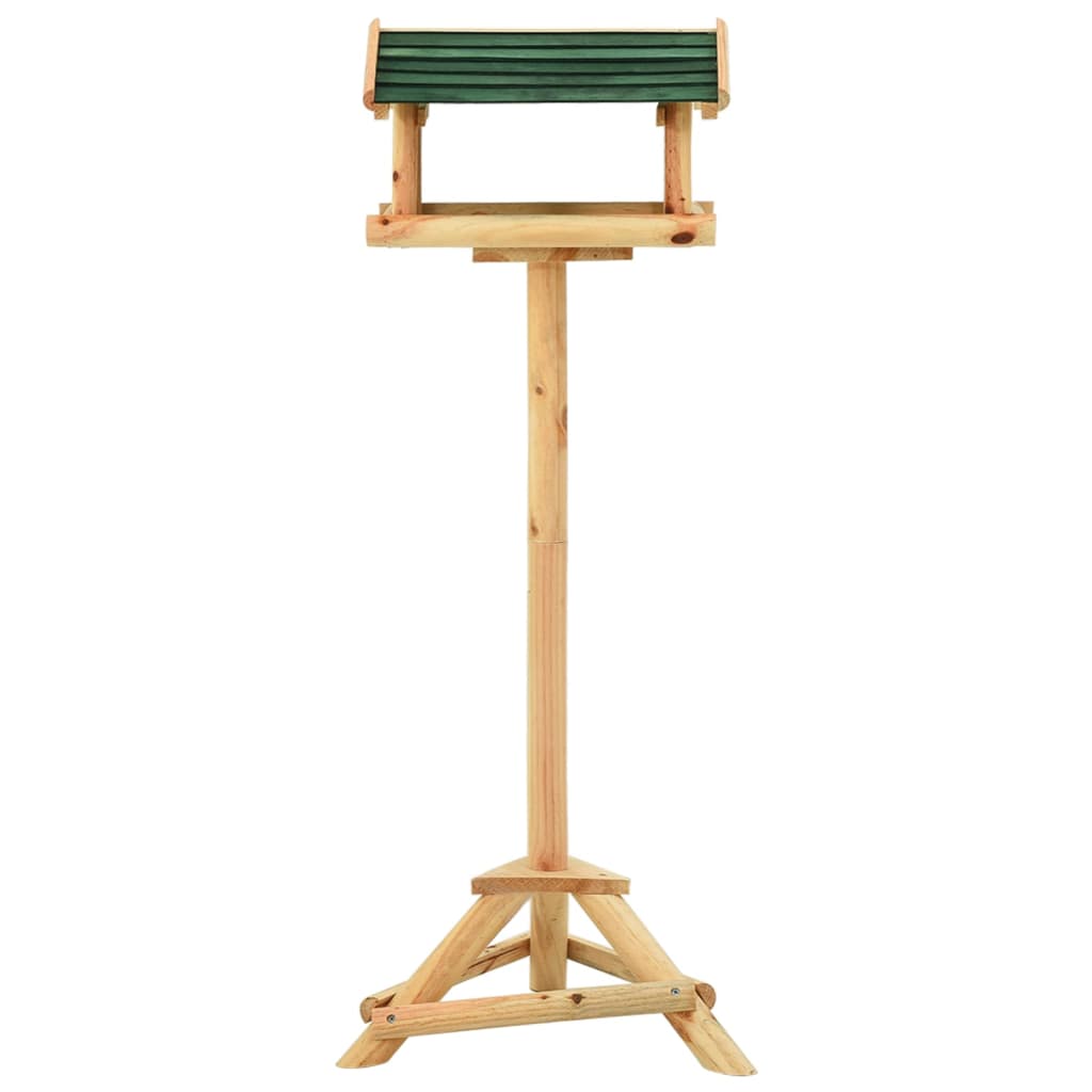 VidaXL Vogelvoeder met standaard 37x28x100 cm massief vuurhout