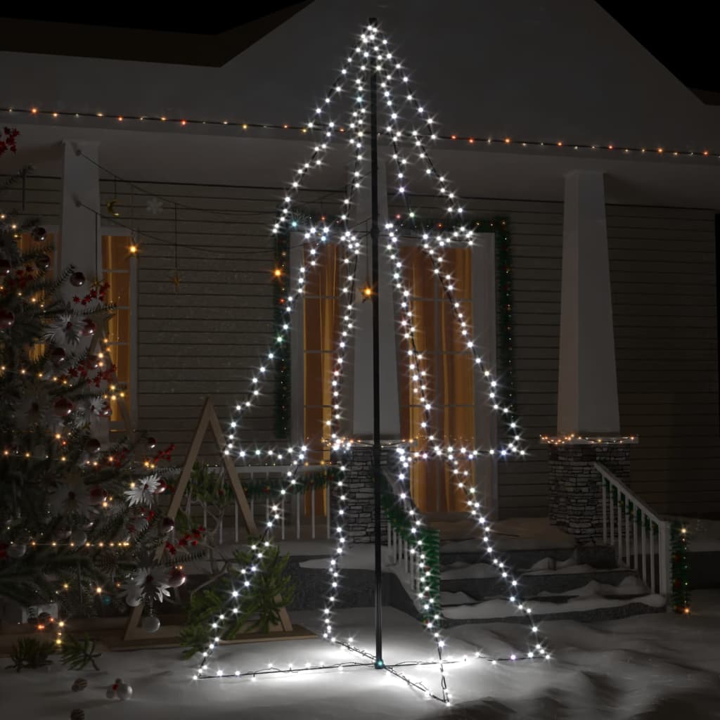 VidaXL Kegelkerstboom 300 LED's binnen en buiten 120x220 cm