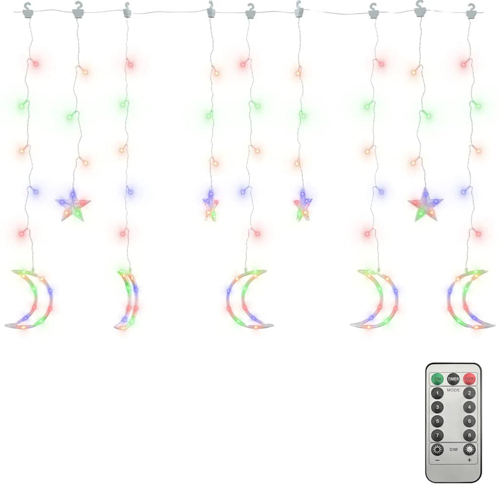 Vidaxl lichtslinger ster en maan 138 led's meerkleurig