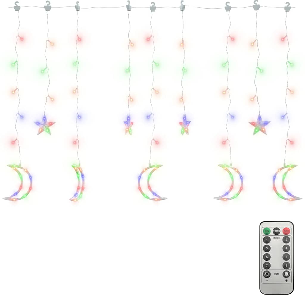 Vidaxl lichtslinger ster en maan 138 led's meerkleurig