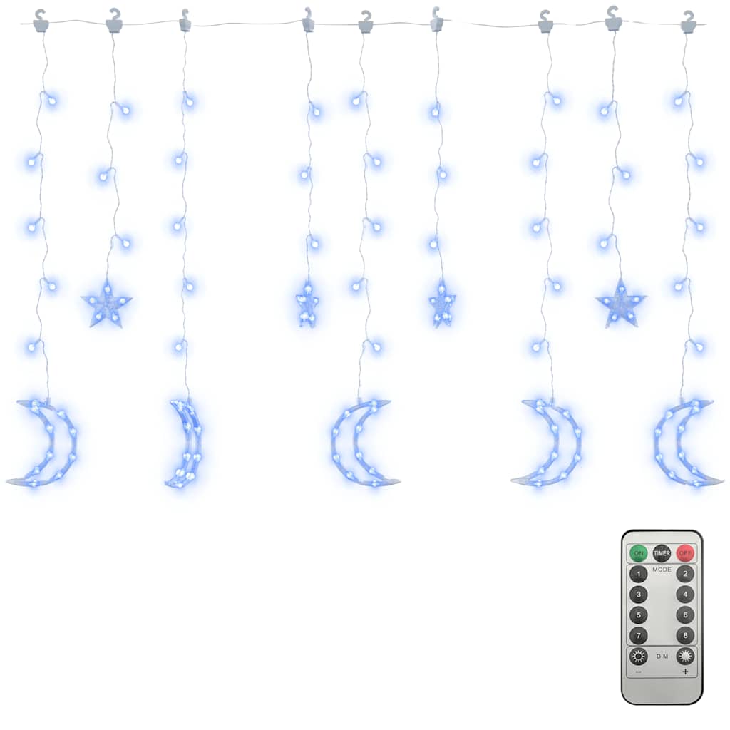 Vidaxl lichtslinger ster en maan afstandsbediening 345 led's