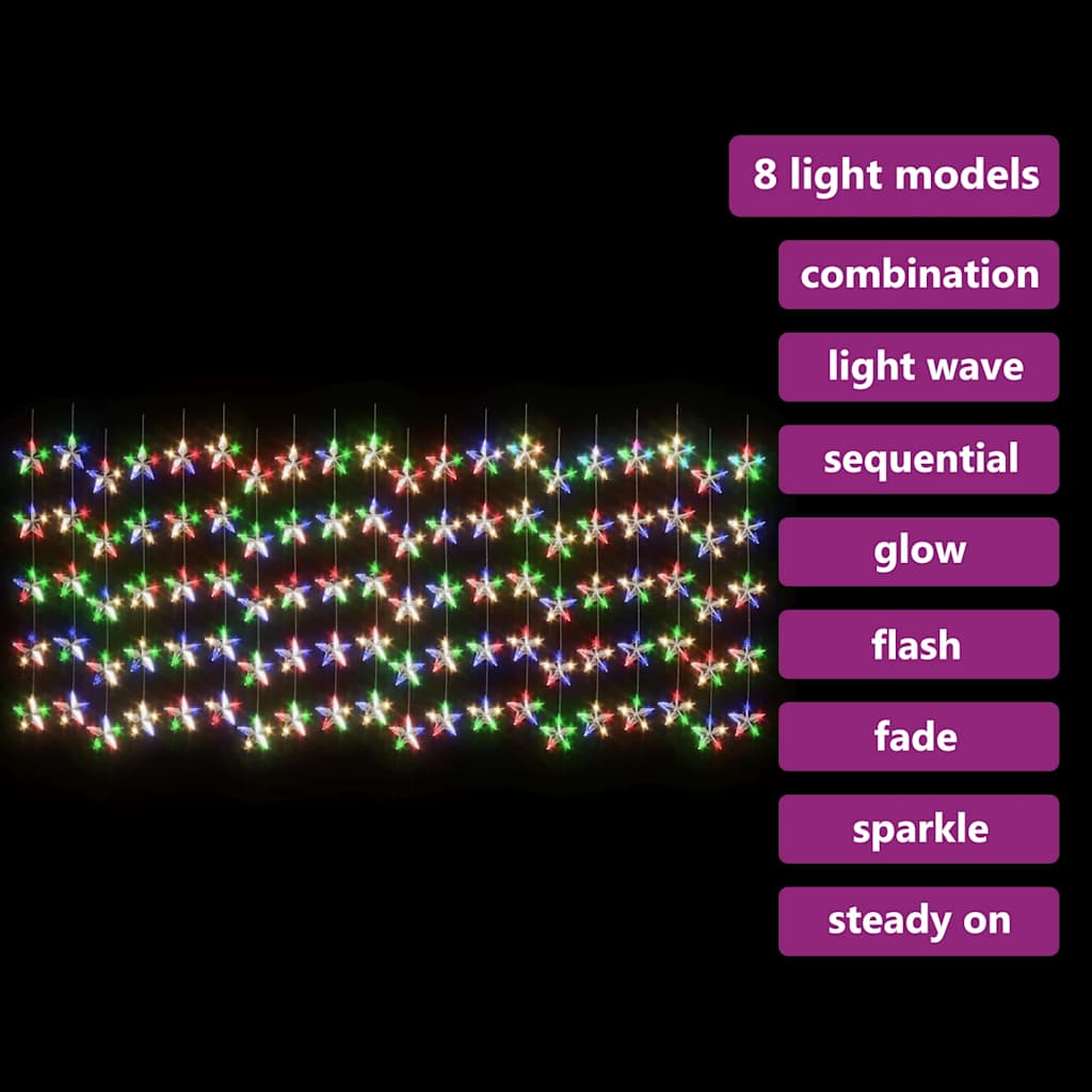Vidaxl lichtsnoer sterren met 500 led's 8 functies meerkleurig