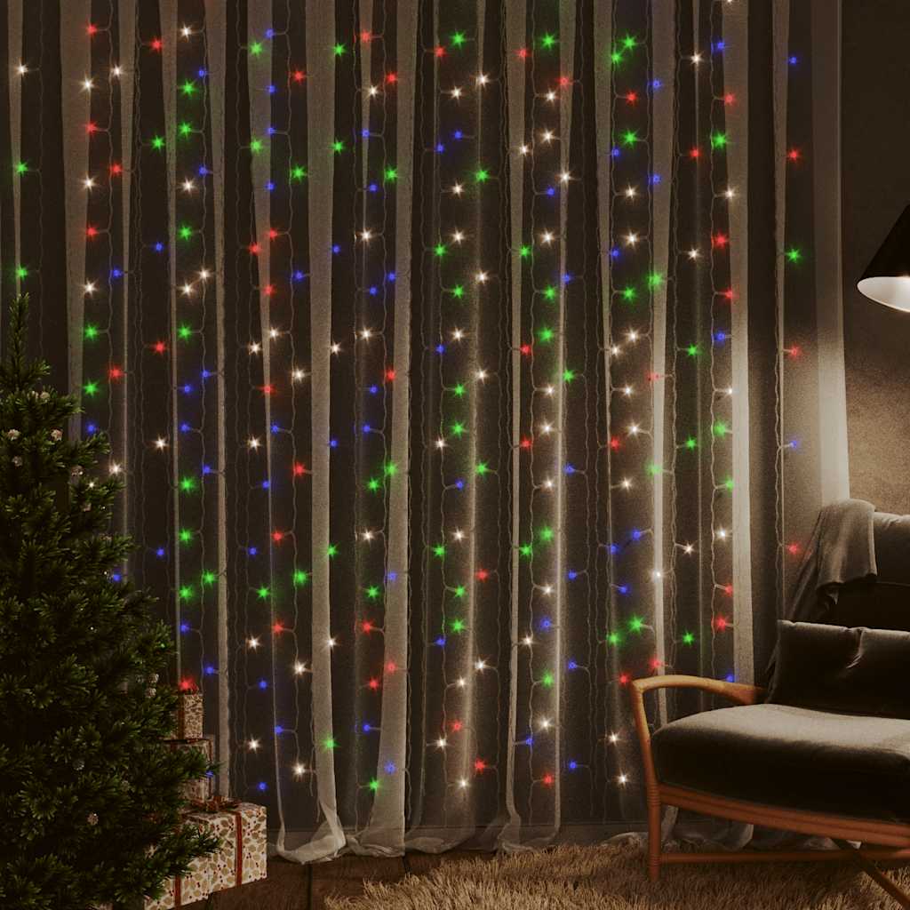 Vidaxl lichtsnoer met 300 led's en 8 functies 3x3 m meerkleurig