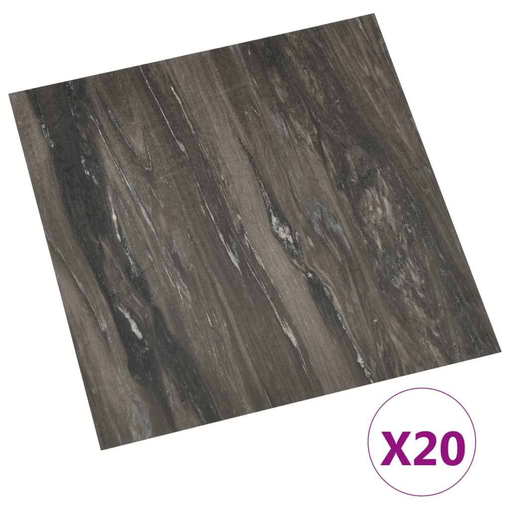 Vidaxl vloerplanken 20 st zelfklevende 1,86 m² pvc donkergrijs