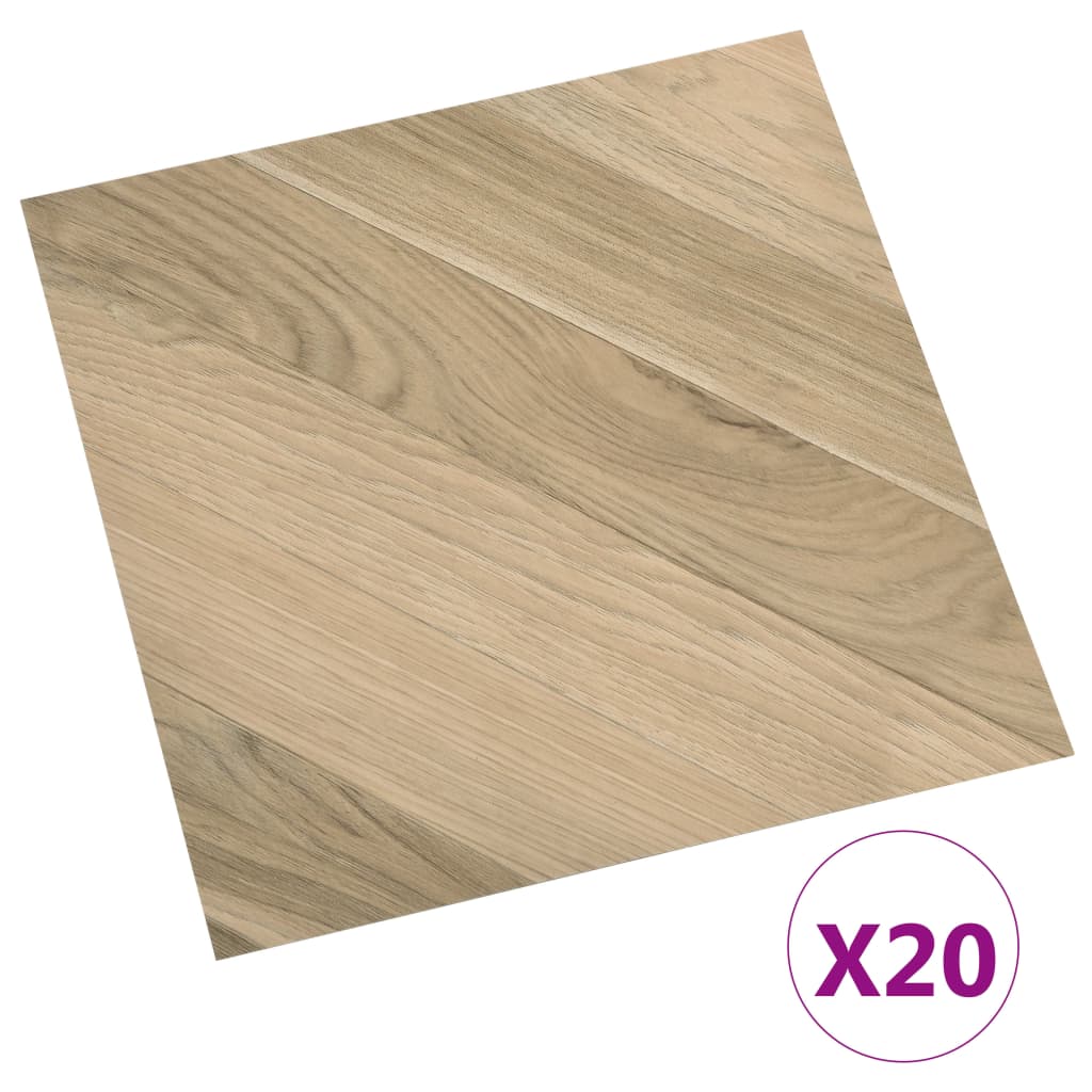 Vidaxl vloerplanken 20 st zelfklevende 1,86 m² pvc gestreept bruin