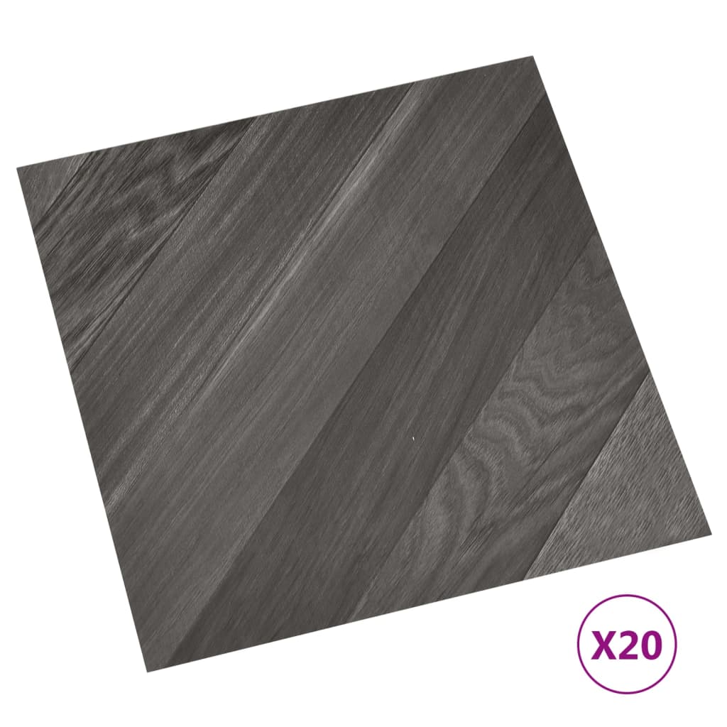 VidaXL Vloerplanken 20 st zelfklevende 1,86 m² PVC gestreept grijs
