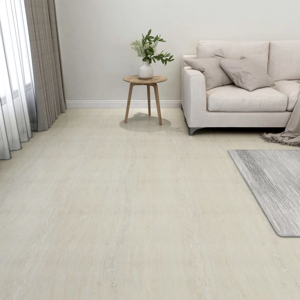 VidaXL Vloerplanken 20 st zelfklevende 1,86 m² PVC crèmekleurig
