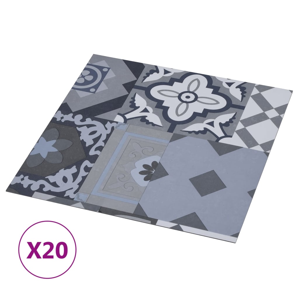 Vidaxl vloerplanken 20 st zelfklevende 1,86 m² pvc gekleurd patroon
