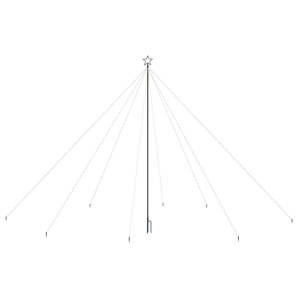 Vidaxl led-kerstboom binnen buiten 800 leds koud wit 5m
