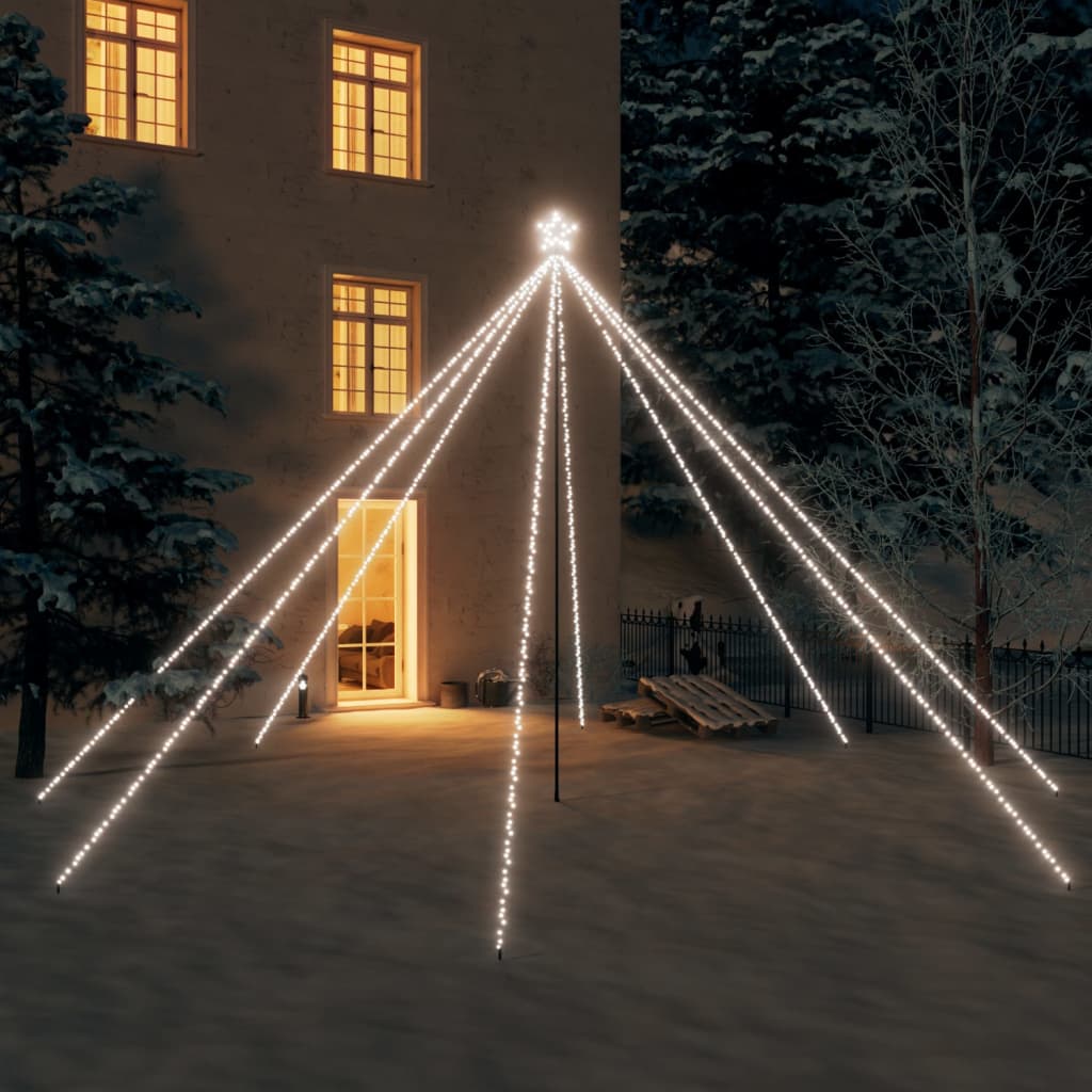 Vidaxl led-kerstboom binnen buiten 800 leds koud wit 5m
