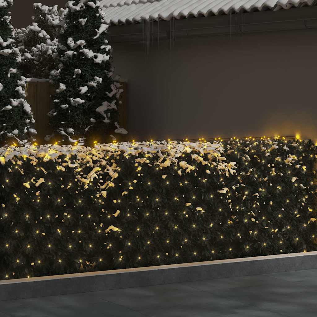VidaXL Kerstnetverlichting 306 LED's binnen en buiten 3x3m warmwit