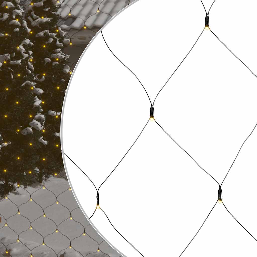 VidaXL Kerstnetverlichting 306 LED's binnen en buiten 3x3m warmwit