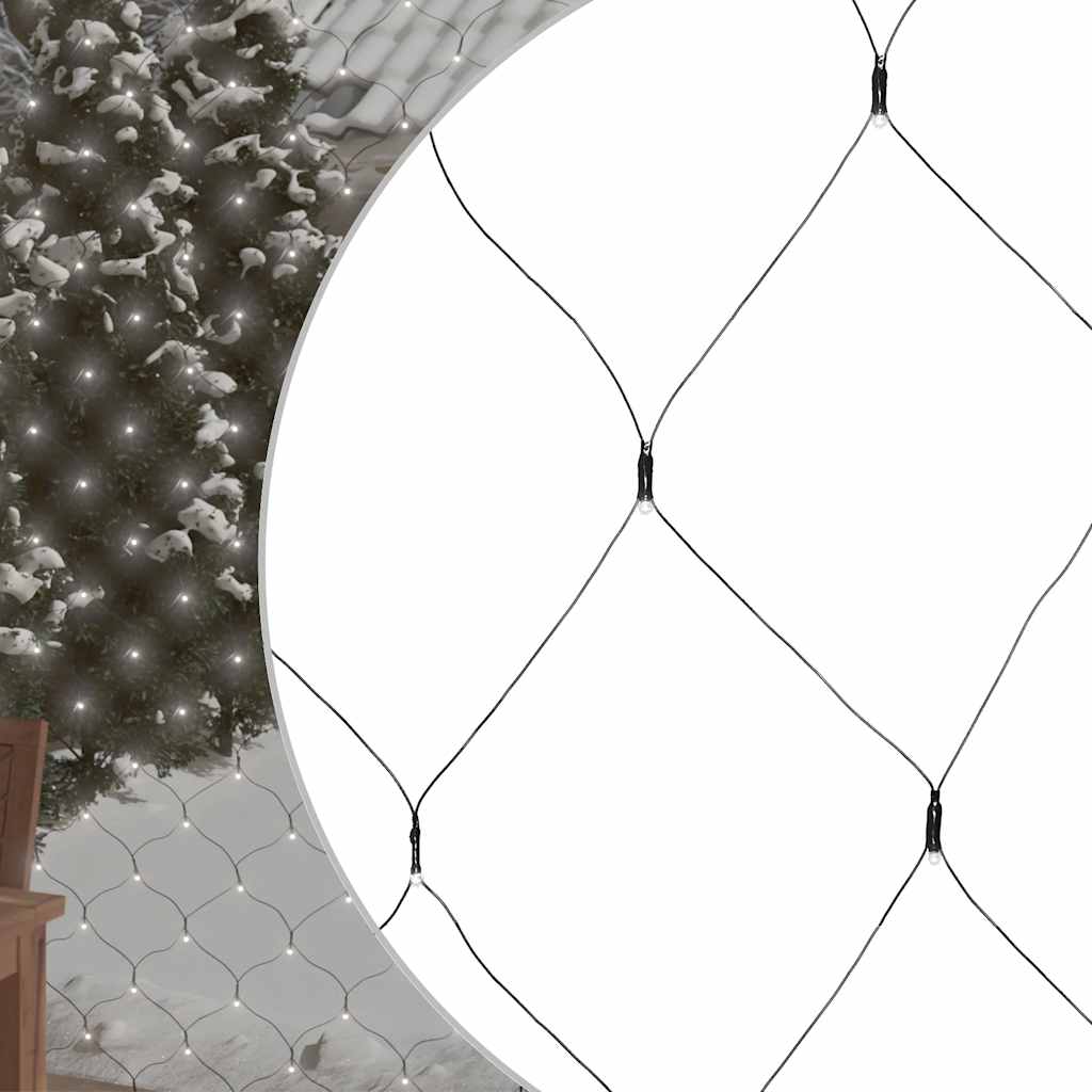 VidaXL Kerstnetverlichting 306 LED's binnen en buiten 3x3m koudwit