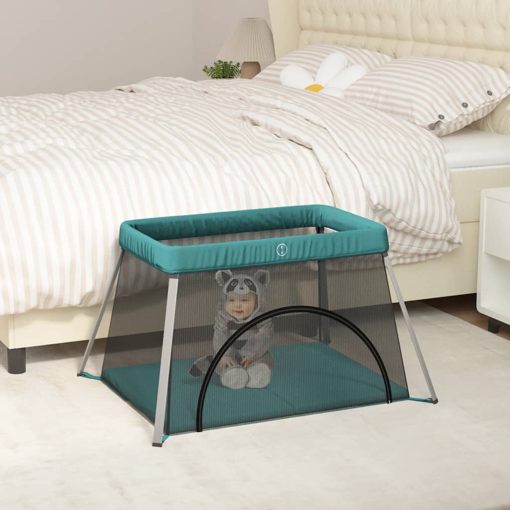 Vidaxl babybox met matraslinnen groen