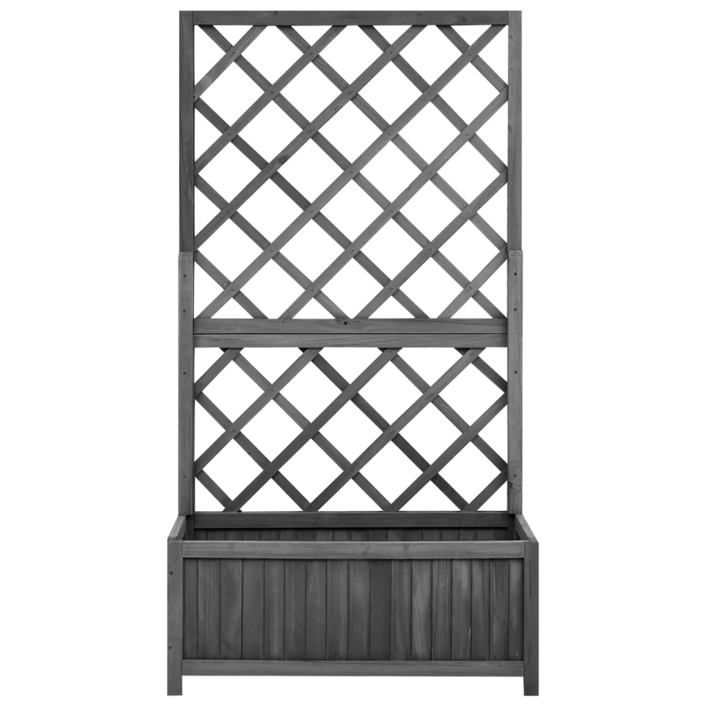 Vidaxl lattenwerkplantenbak 70x30x135 cm massief vurenhout zwart