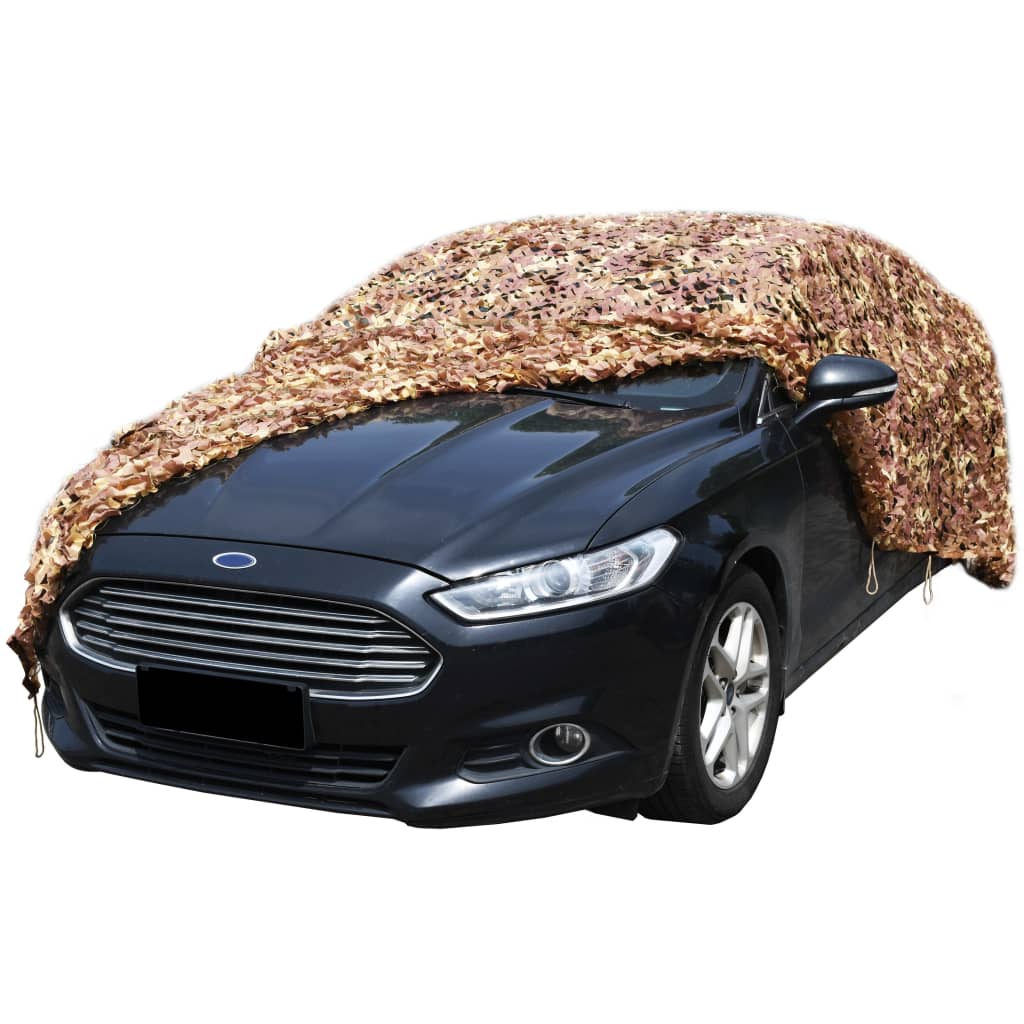 VidaXL Camouflagenet met opbergtas 4x7 m beige