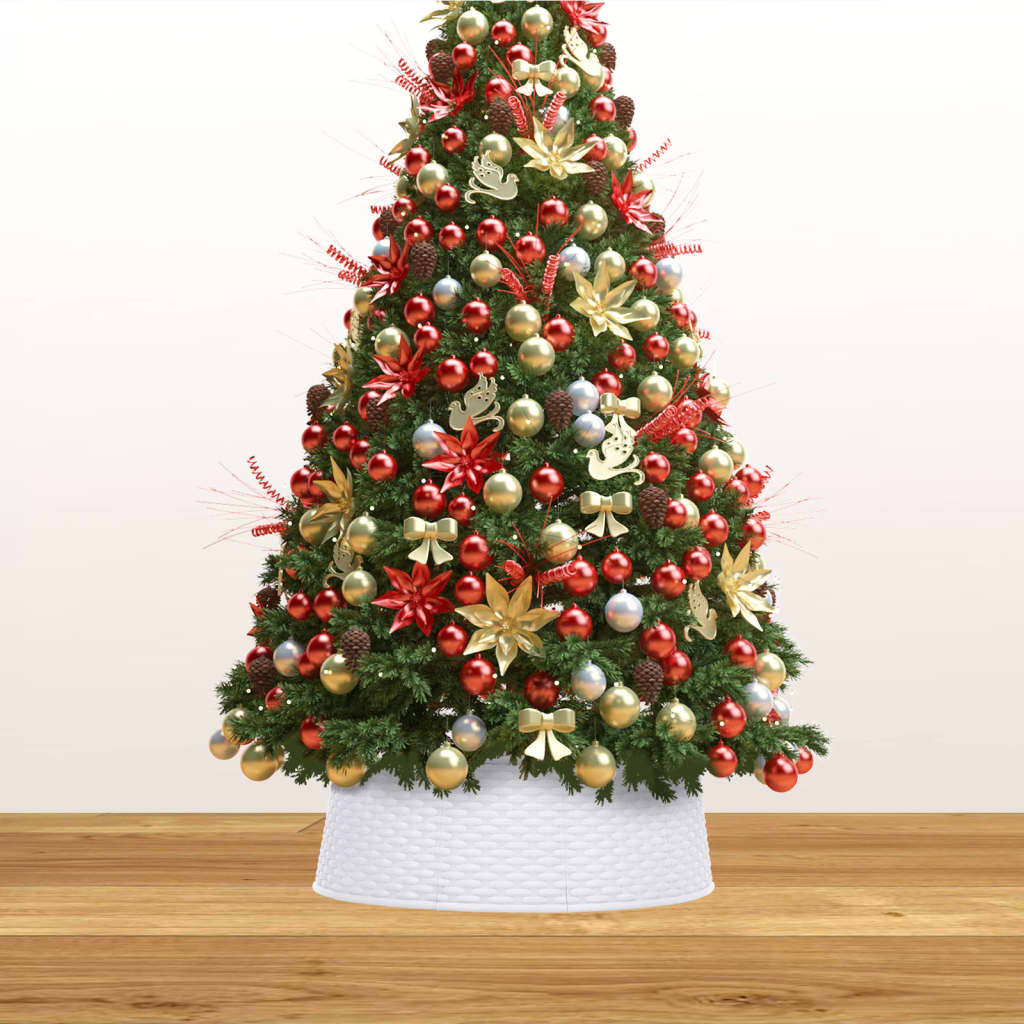 VidaXL Kerstboomrok Ø54x19,5 cm wit