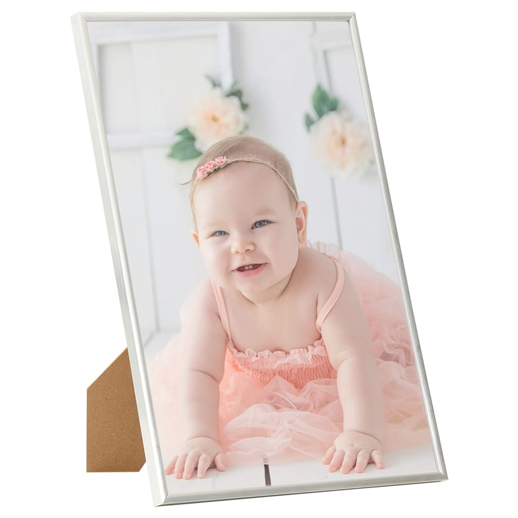 Vidaxl fotolijsten 5 st voor wand of tafel 18x24 cm mdf zilverkleurig