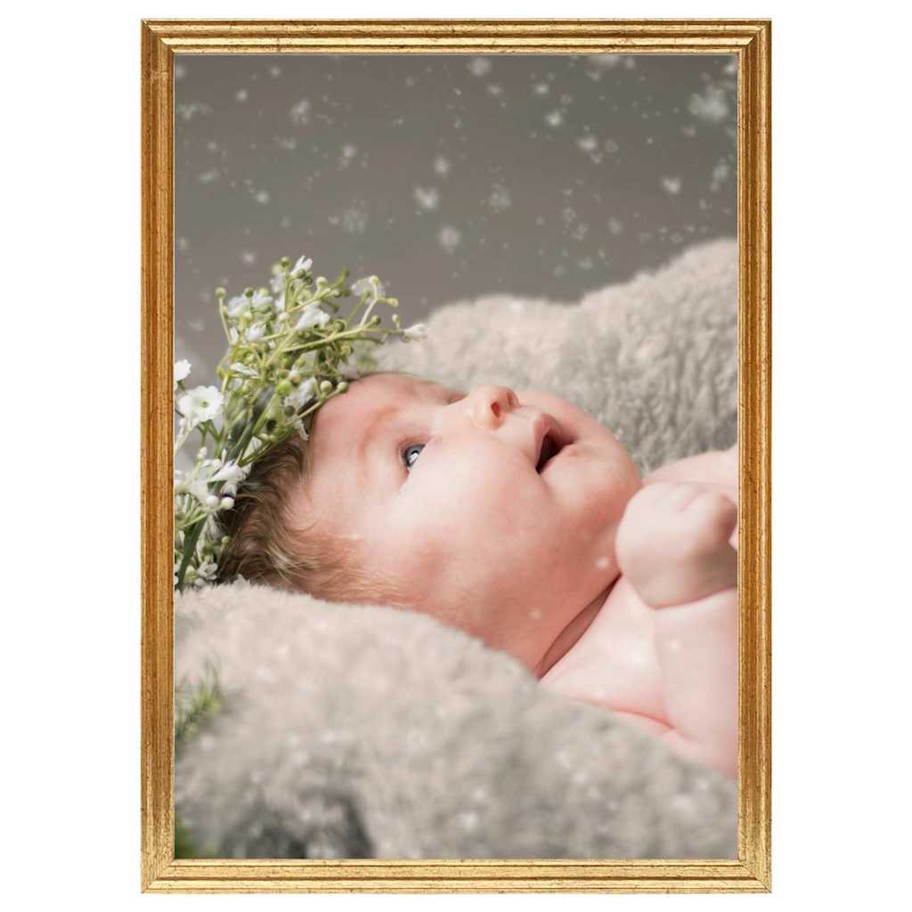 Vidaxl fotolijsten 5 st voor tafel 15x21 cm mdf goudkleurig
