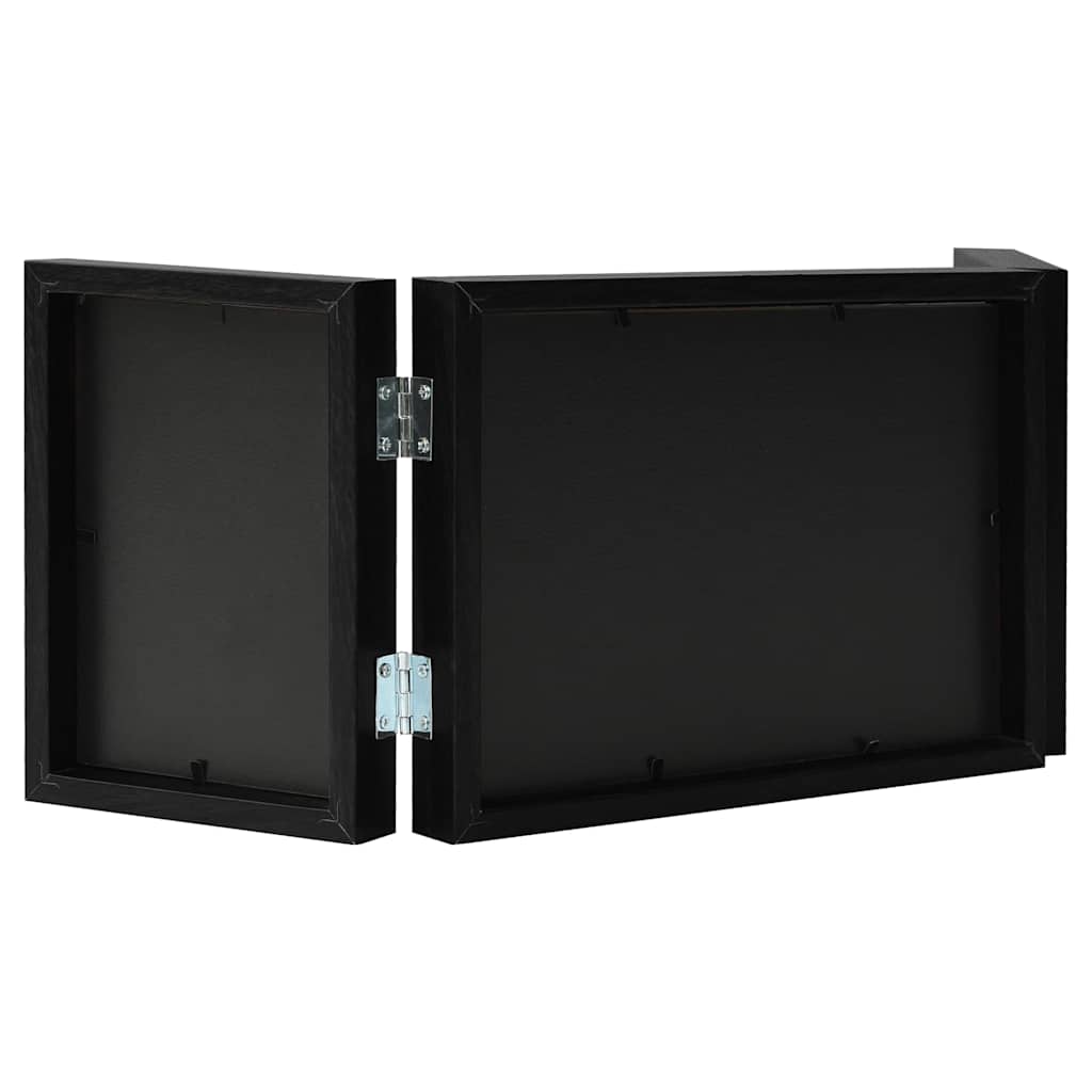 Vidaxl fotolijst drieluik 22x15 cm+2x(10x15 cm) zwart