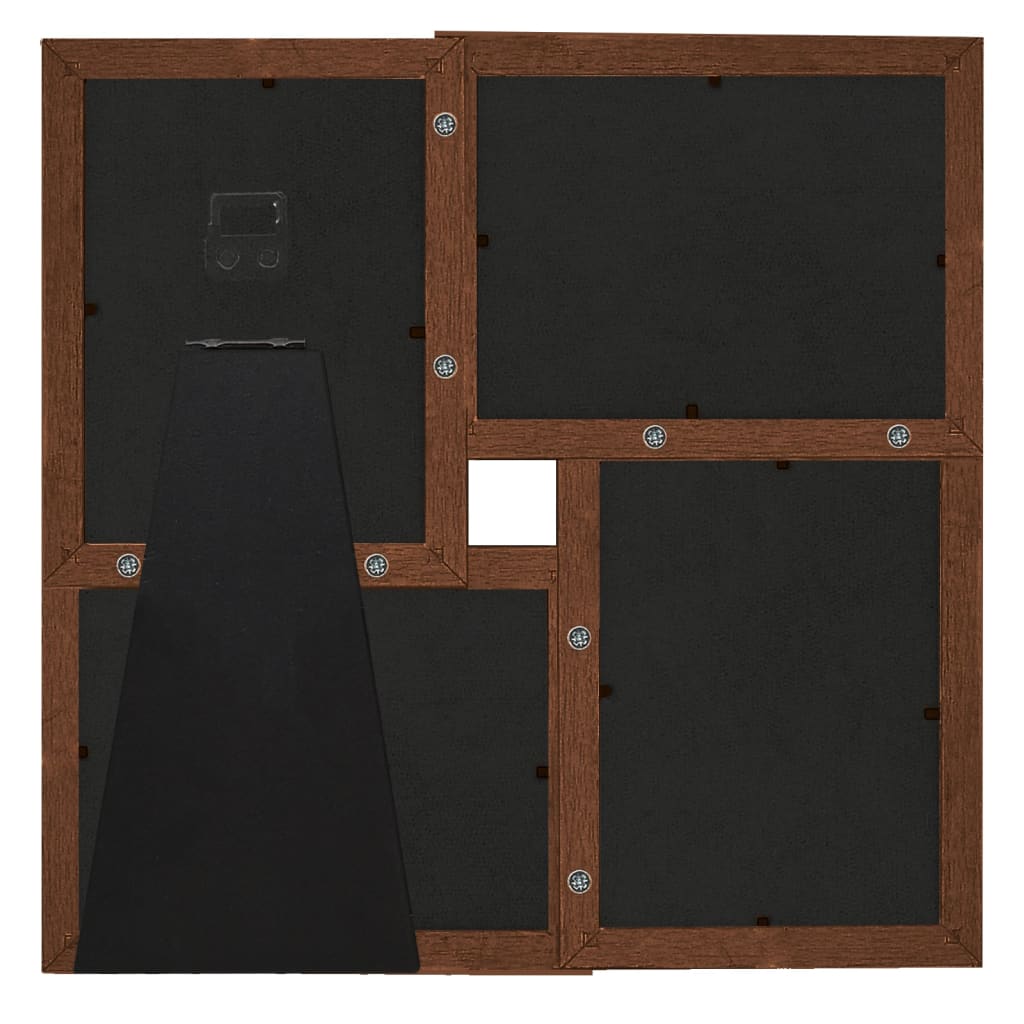Vidaxl fotolijst voor 4x(13x18 cm) foto mdf donkerbruin