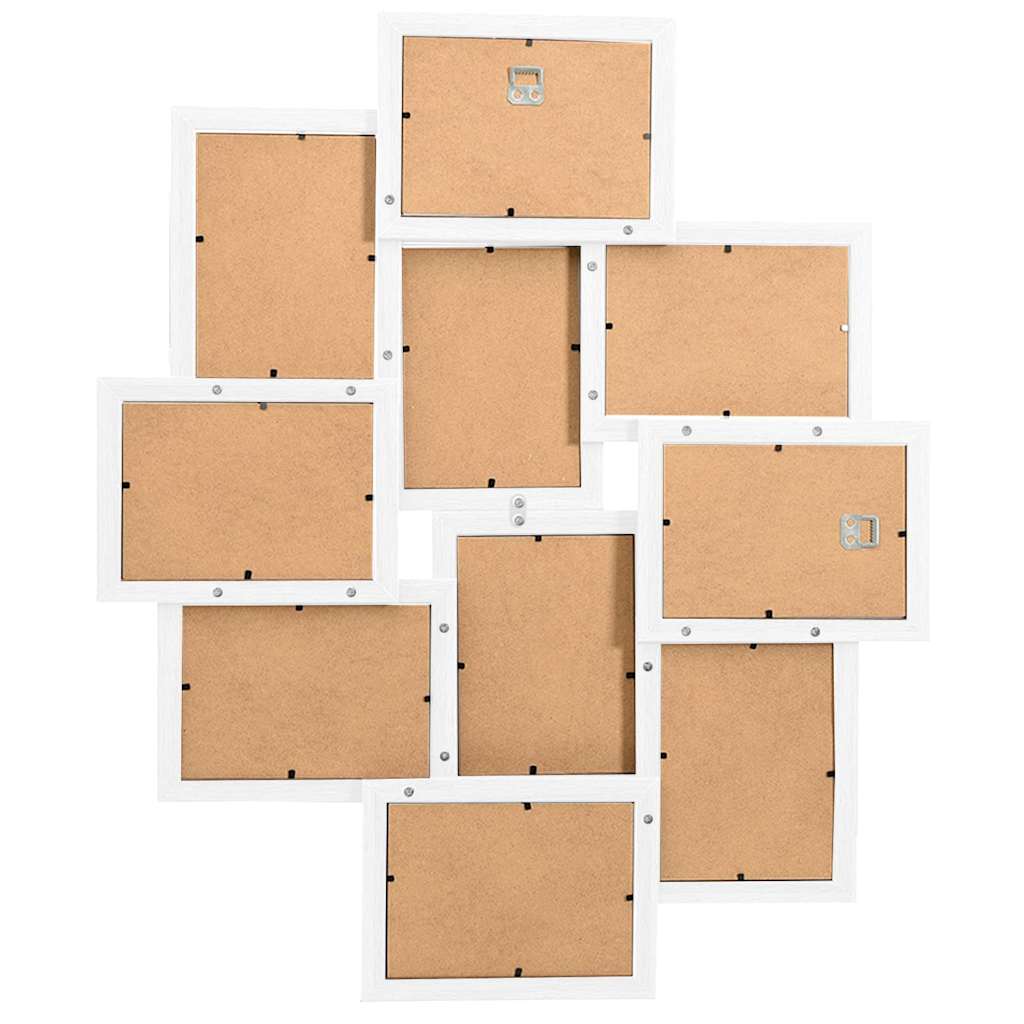 Vidaxl fotolijst voor 10x(10x15 cm) foto mdf wit