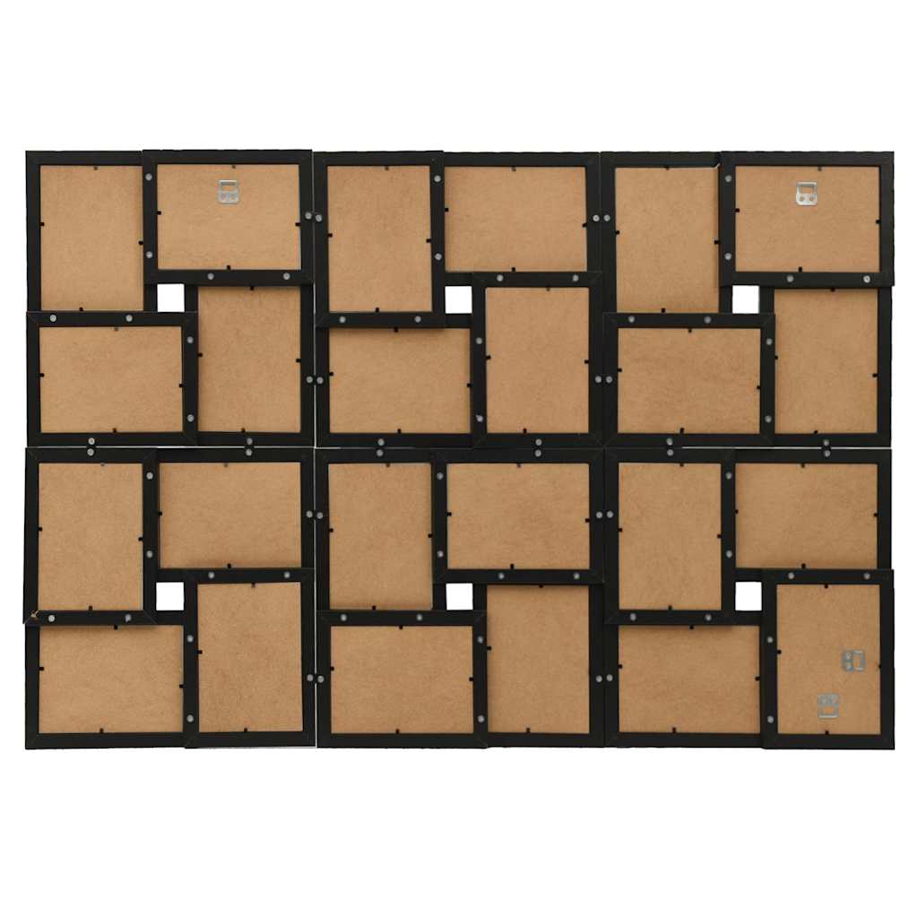 Vidaxl fotolijst voor 24x(10x15 cm) foto mdf zwart