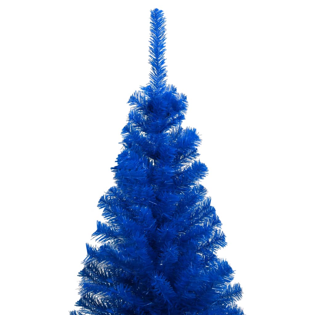 VidaXL Kunstkerstboom met verlichting en kerstballen 150 cm PVC blauw