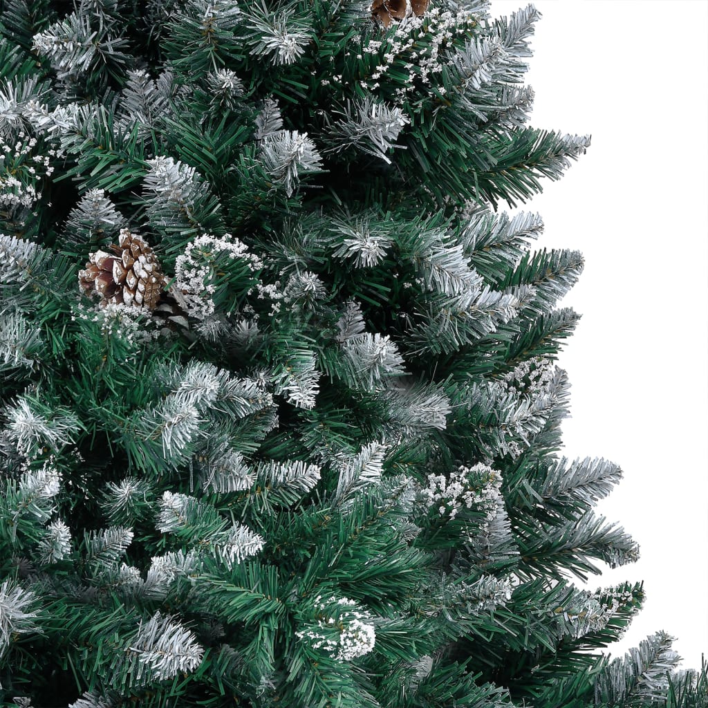 VidaXL Kunstkerstboom met verlichting kerstballen dennenappels 180 cm