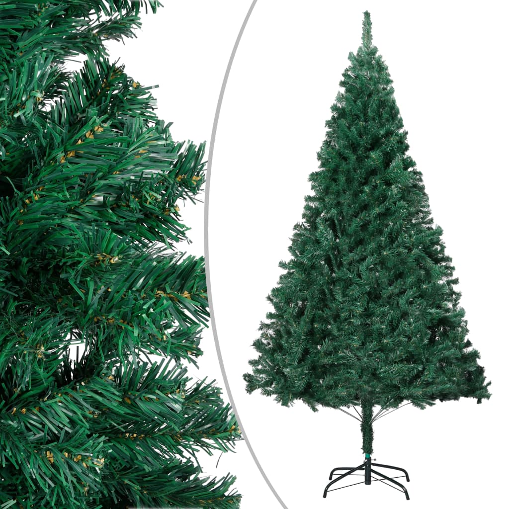 VidaXL Kunstkerstboom met verlichting en kerstballen 120 cm PVC groen
