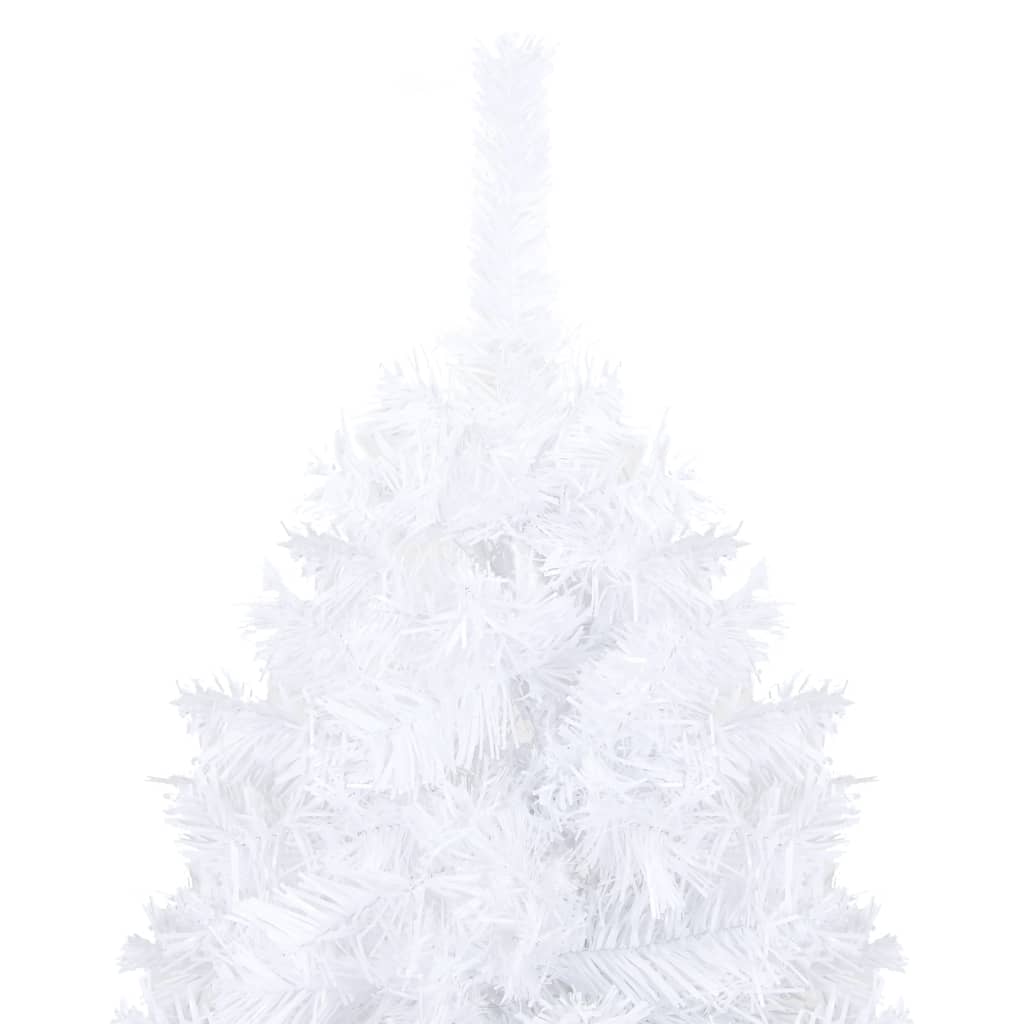 VidaXL Kunstkerstboom met verlichting en kerstballen 240 cm wit