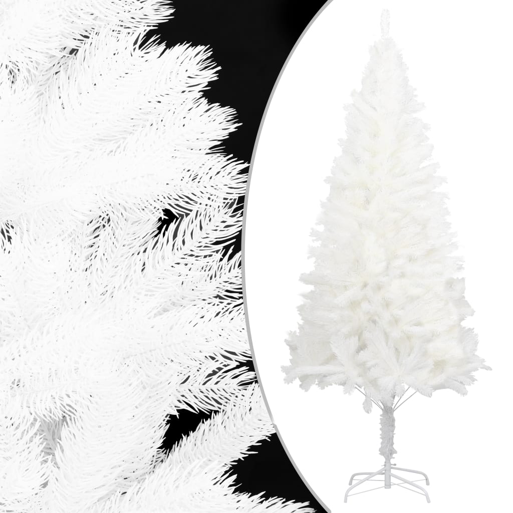 VidaXL Kunstkerstboom met verlichting en kerstballen 150 cm PVC wit