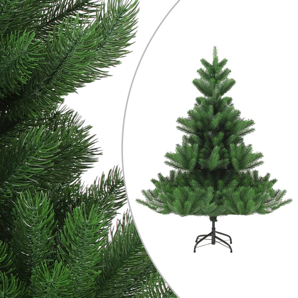 VidaXL Kunstkerstboom Nordmann met LED's en kerstballen 180 cm groen