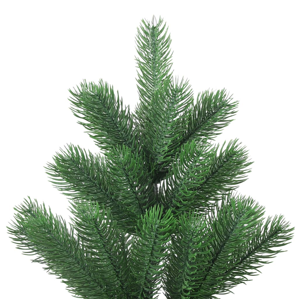VidaXL Kunstkerstboom Nordmann met LED's en kerstballen 180 cm groen