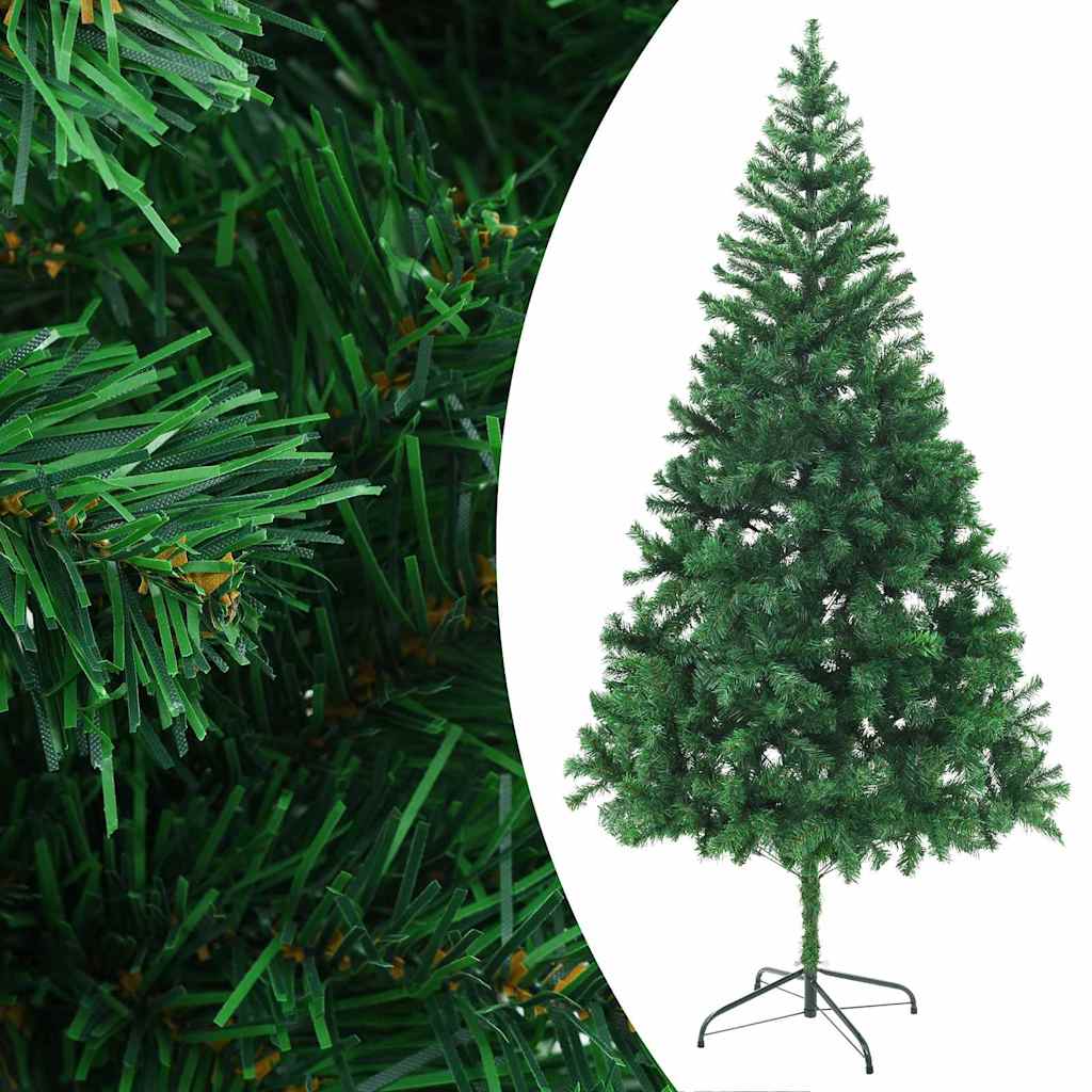 Vidaxl kunstkerstboom met verlichting en kerstballen 910 takken 210 cm