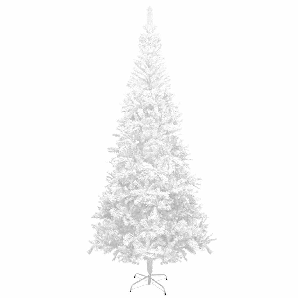 Vidaxl kunstkerstboom met verlichting en kerstballen l 240 cm wit