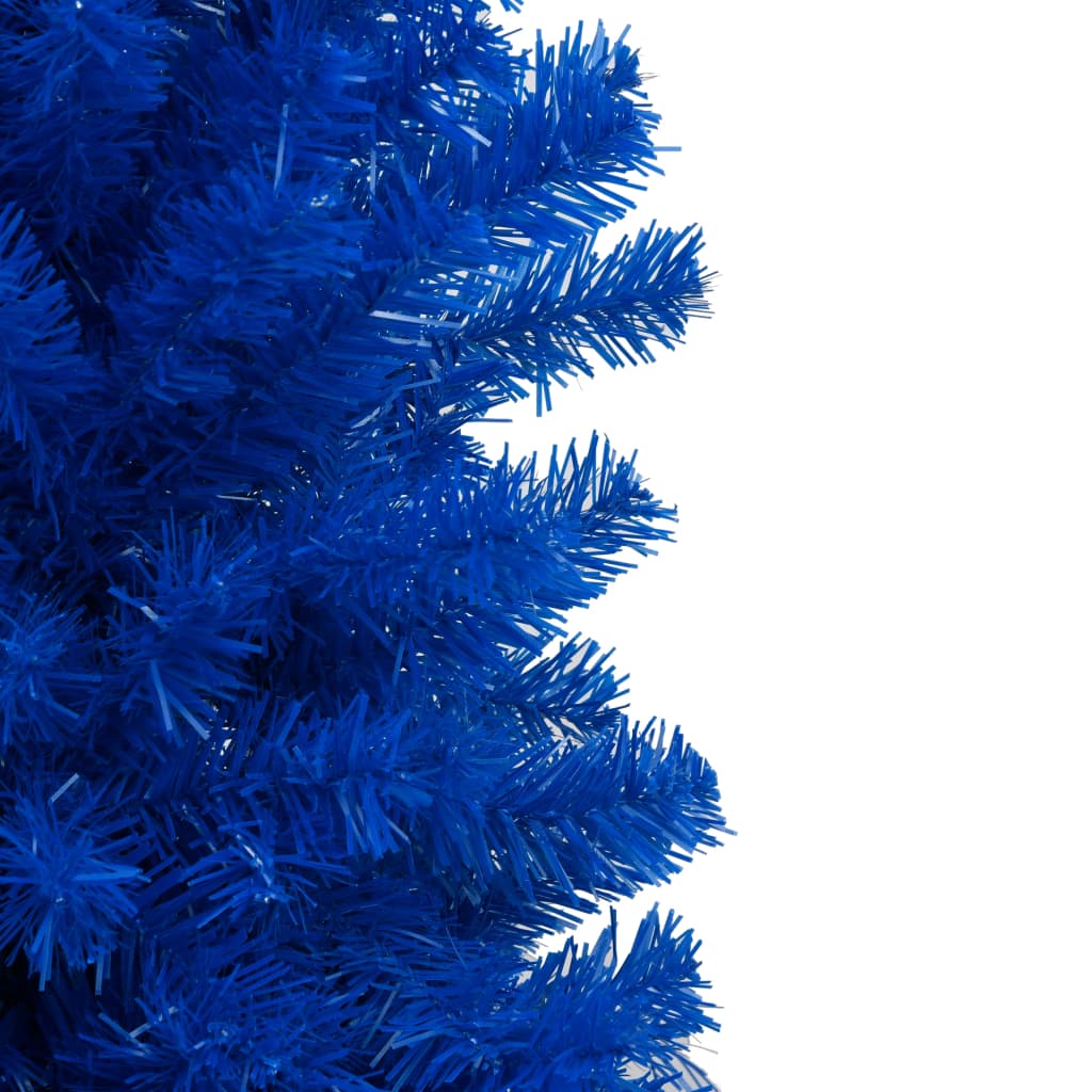 VidaXL Kunstkerstboom met verlichting en kerstballen 150 cm PVC blauw