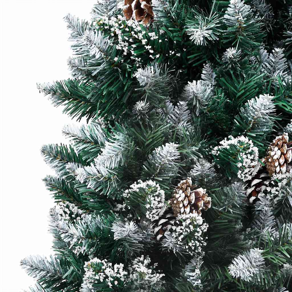 Vidaxl kunstkerstboom met led en kerstballen en dennenappels 240 cm