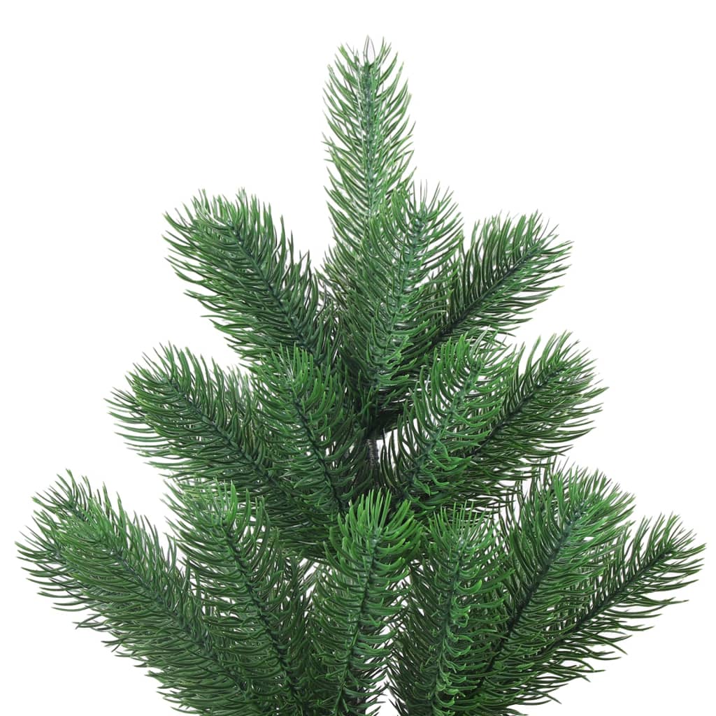 VidaXL Kunstkerstboom Nordmann met LED's en kerstballen 180 cm groen