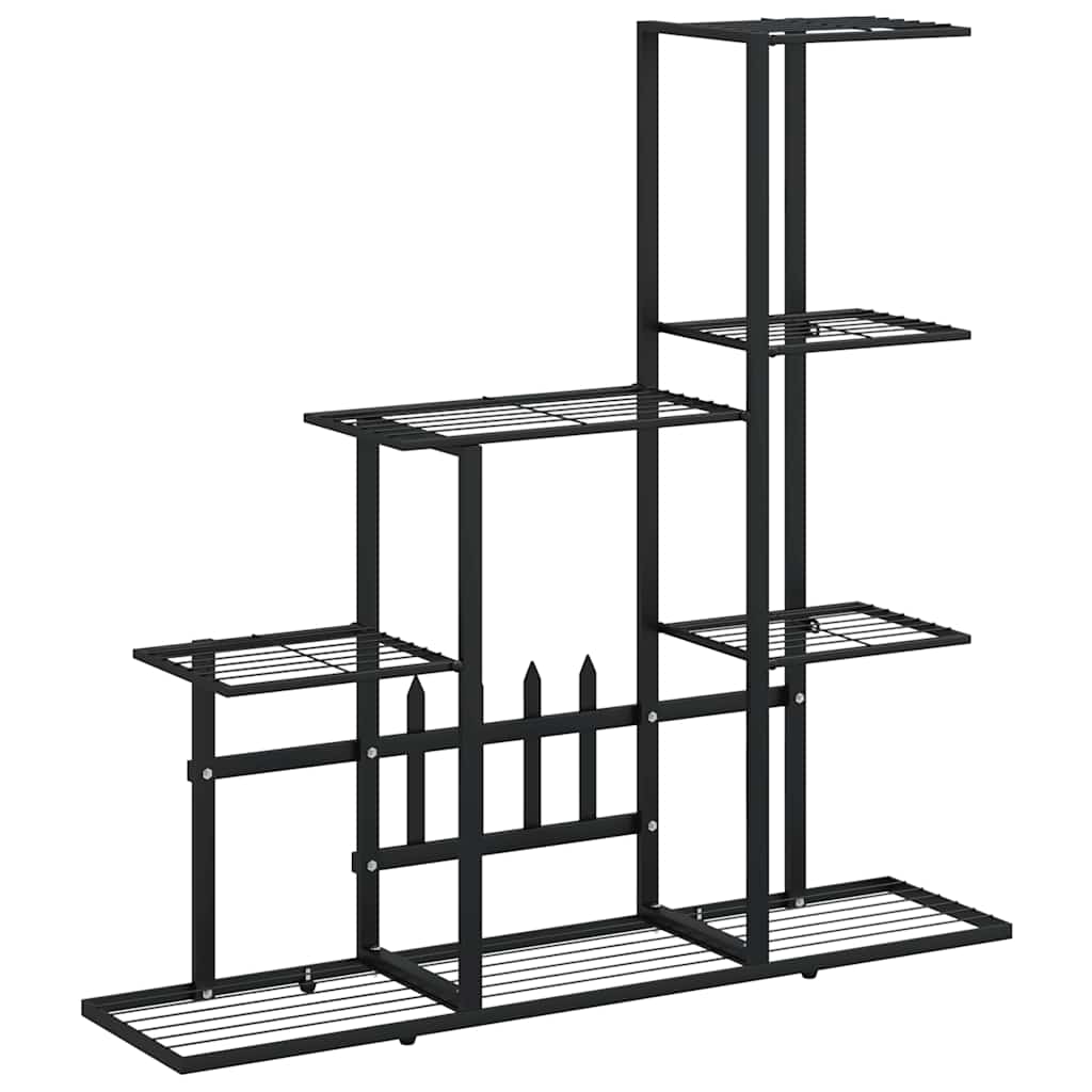 Vidaxl bloemenstandaard 94,5x25x88 cm metaal zwart