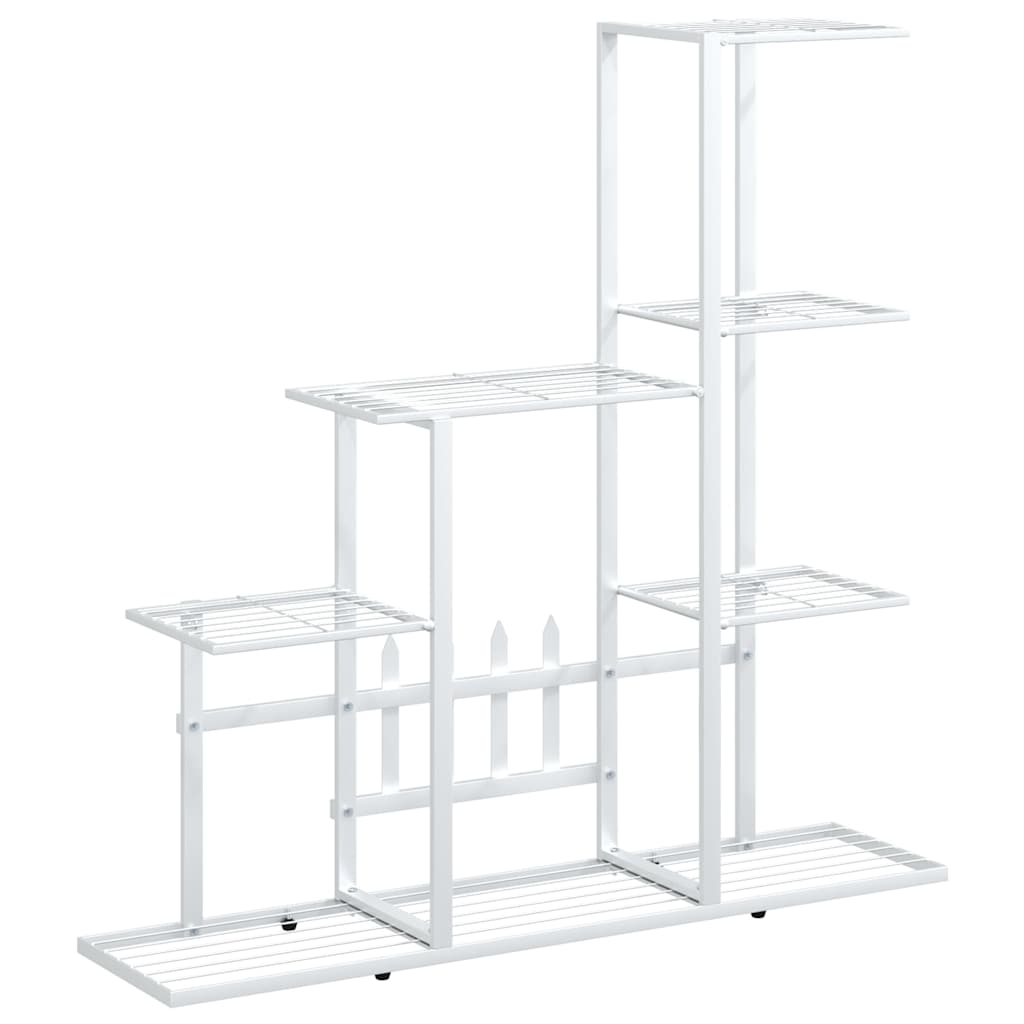 Vidaxl bloemenstandaard 94,5x25x88 cm metaal wit