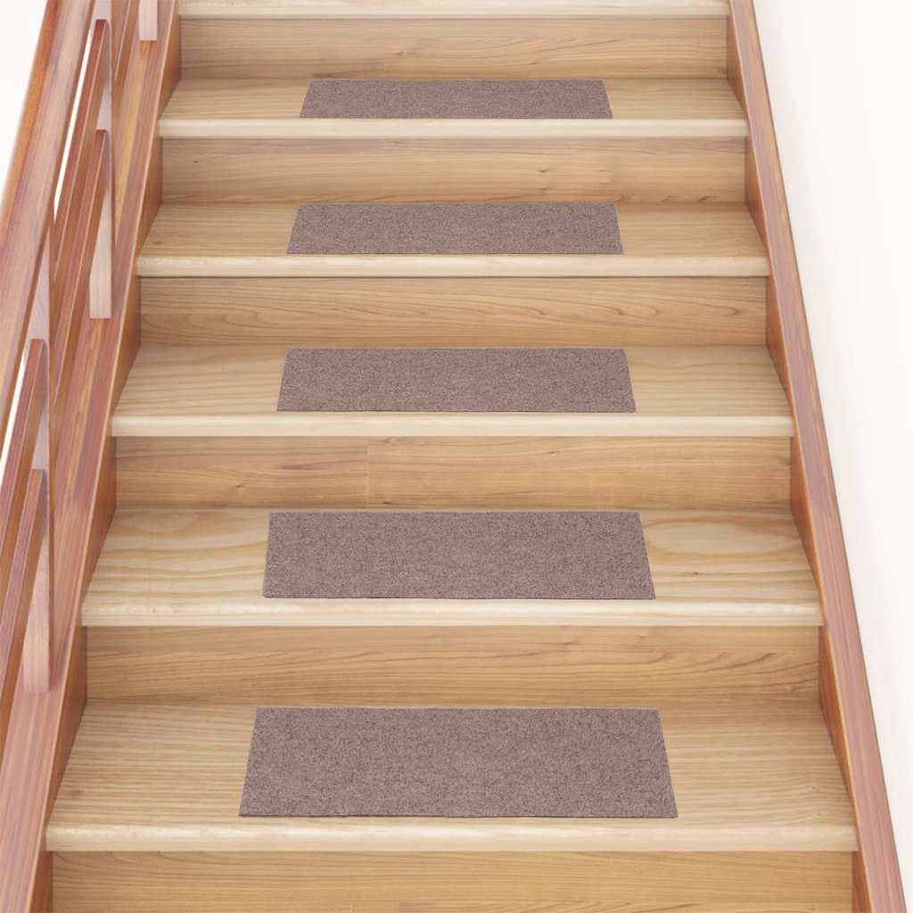Vidaxl trapmatten zelfklevend 15 stuks 60x25 cm lichtbruin rechthoekig