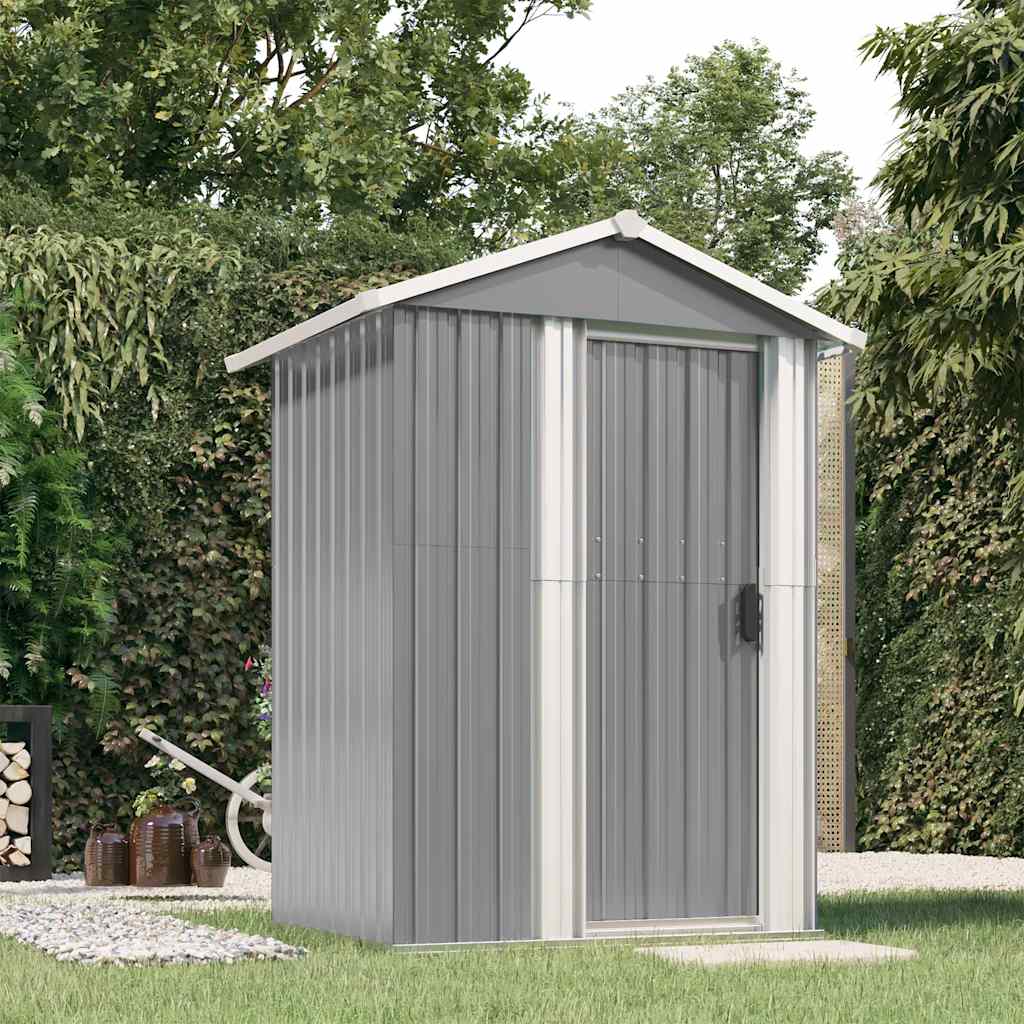 Vidaxl tuinschuur 126x97,5x177 cm gegalvaniseerd staal grijs