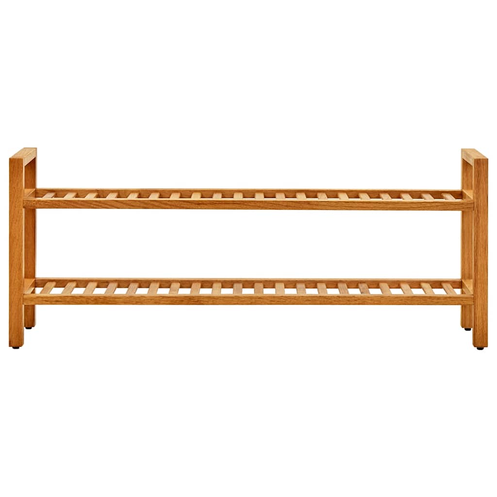 Vidaxl schoenenrek met 2 planken 100x27x40 cm massief eikenhout