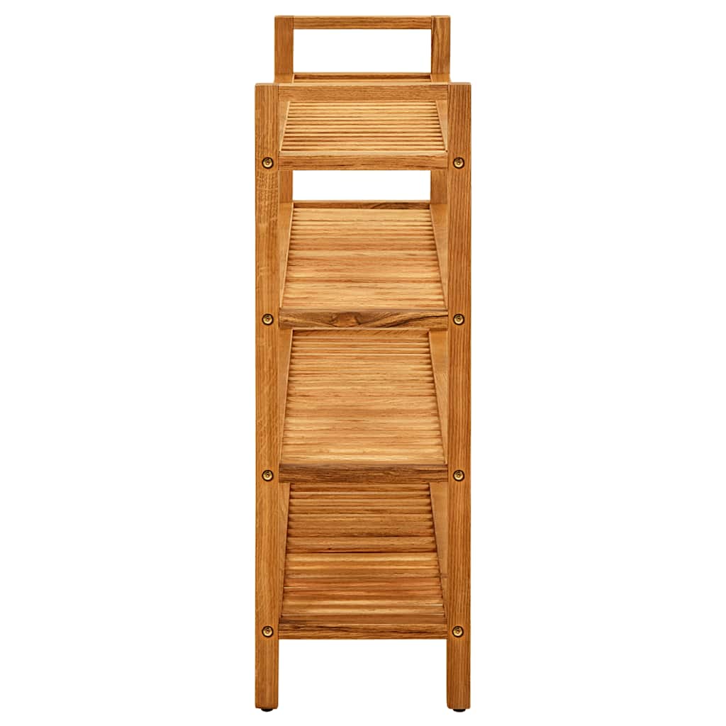 Vidaxl schoenenrek met 4 planken 100x27x80 cm massief eikenhout