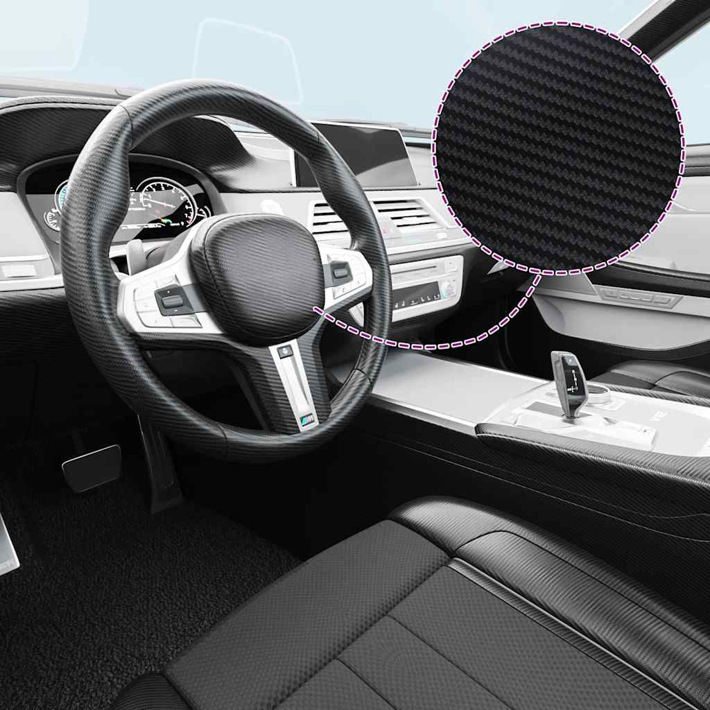 Vidaxl 2 st autofolie 3d 100x150 cm zwart