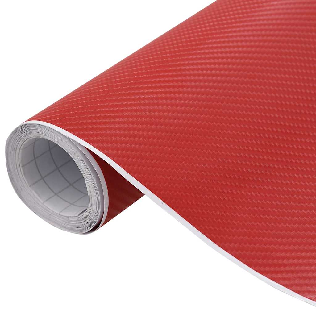 Vidaxl 2 st autofolie 4d ​​100x150 cm + 50x150 cm rood