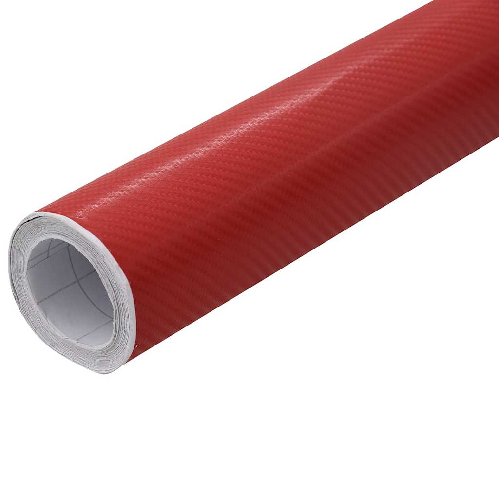 Vidaxl 2 st autofolie 4d ​​100x150 cm + 50x150 cm rood