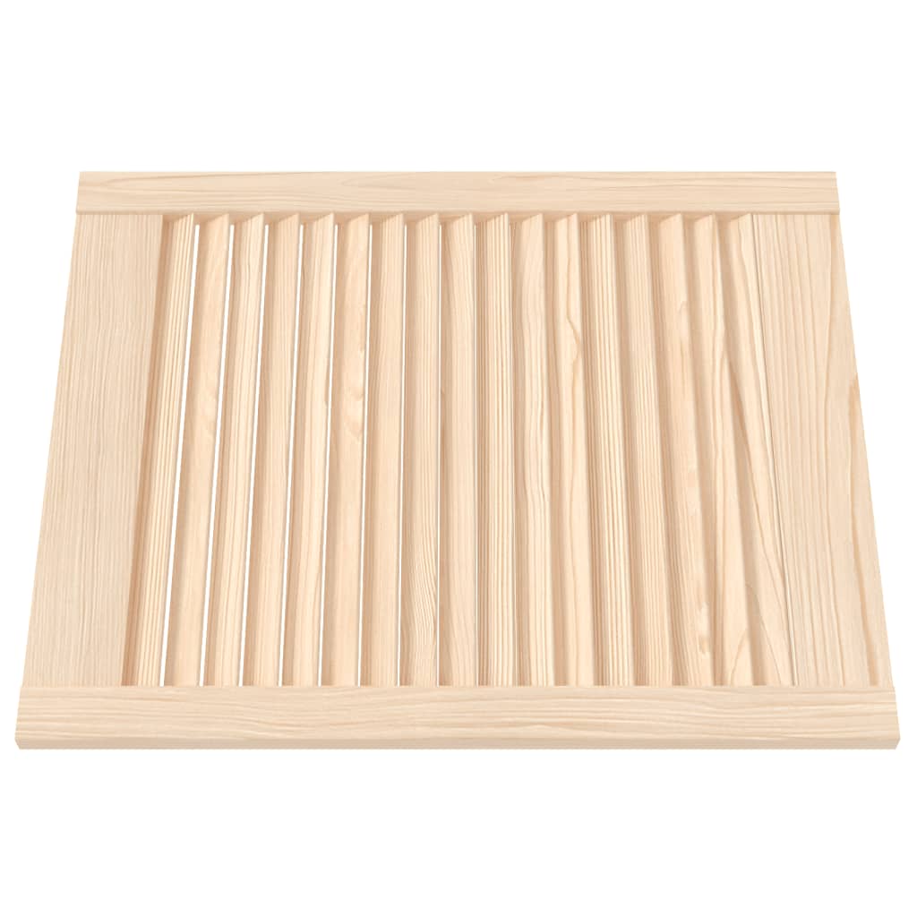 Vidaxl kastdeuren met lamellen 2 st 61,5x49,4 cm massief groenenhout
