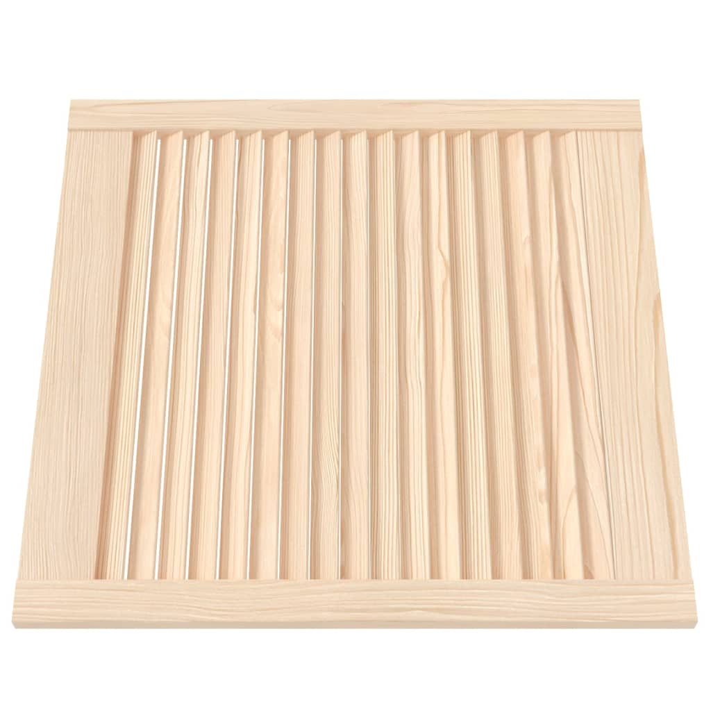 Vidaxl kastdeuren met lamellen 2 st 61,5x59,4 cm massief groenhout